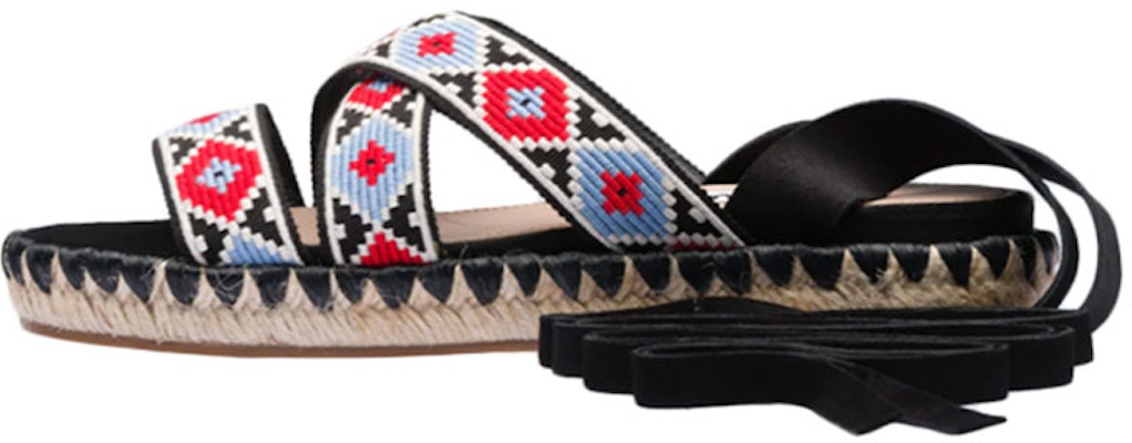 (W) MIU MIU 编织丝带凉鞋 '红蓝色' 5X040D_3L9G_F00C6_F_D025 Buy (W) MIU MIU 编织丝带凉鞋 '红蓝色' 5X040D_3L9G_F00C6_F_D025