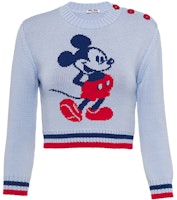 (Women) MIU MIU x Disney Mickey Mouse Wool Knit Sweater Women’s Grey. MML470-1Y5R-F0M10 (Women) MIU MIU x Disney Mickey Mouse Wool Knit Sweater Women’s Grey. MML470-1Y5R-F0M10