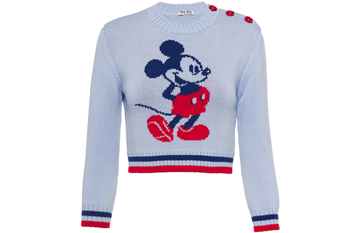 Order (W) MIU MIU x Disney 米老鼠羊毛针织衫 女士灰色毛衣. MML470-1Y5R-F0M10