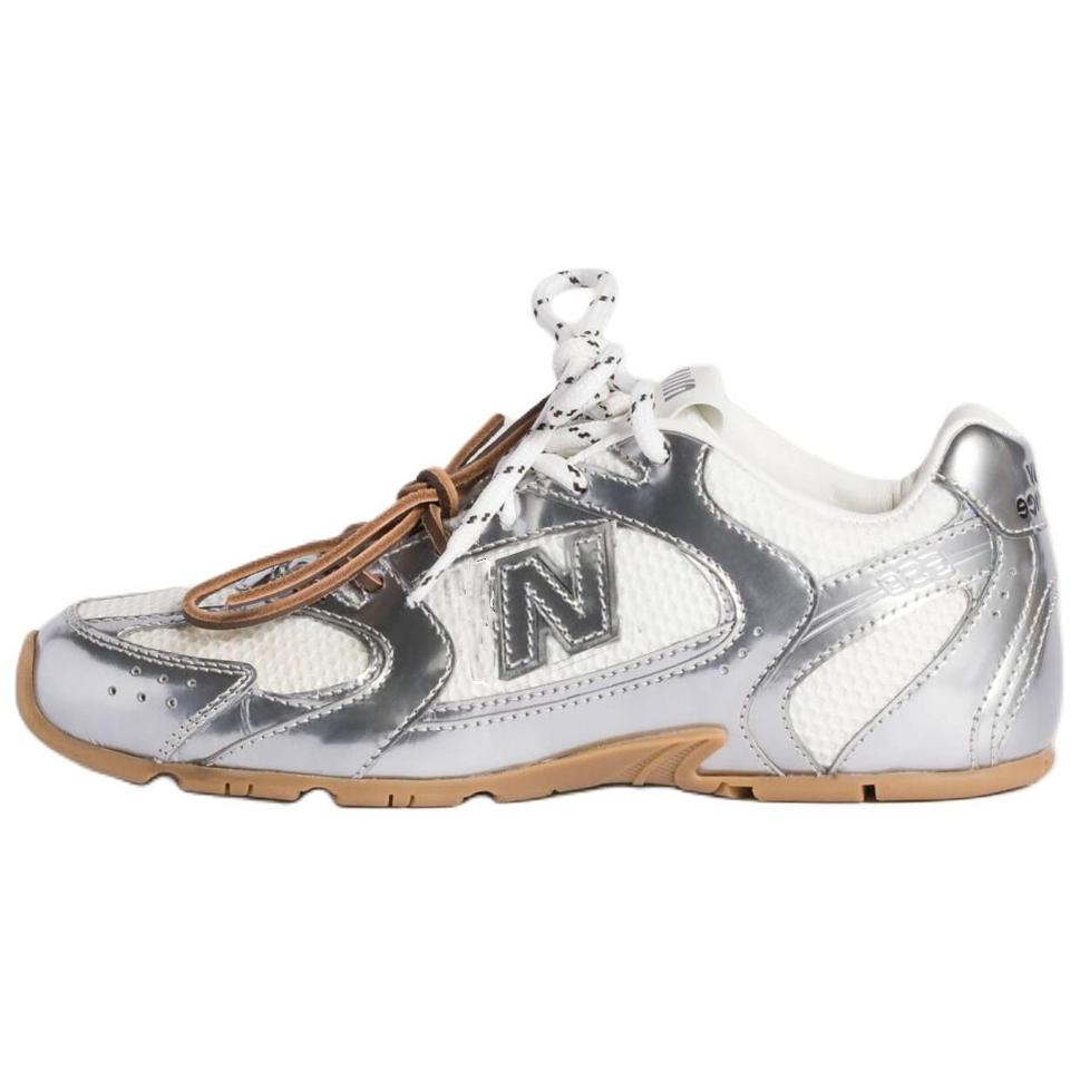 (Women) MIU MIU x New Balance 530 Silver Low-Top Casual Sneakers. 5E165E_3L90_F0118_F_BD05
