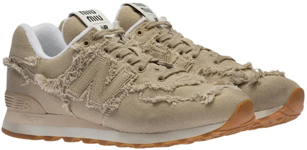(W) Miu Miu x NB 574 デニム ベージュ 5E765D-CSL-F0044-F-015 Lookbook (W) Miu Miu x NB 574 デニム ベージュ 5E765D-CSL-F0044-F-015