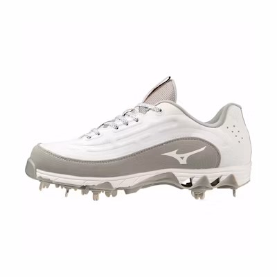 (W) Mizuno 9-Spike 8 Low 'White Grey'