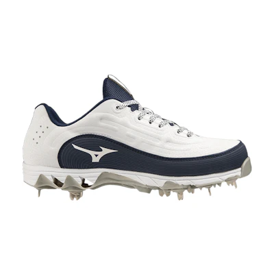 (W) Mizuno 9-Spike 8 Low 'White Navy'