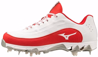 (Women) Mizuno 9-Spike 8 Low 'White Red' 320689-0010 (Women) Mizuno 9-Spike 8 Low 'White Red' 320689-0010