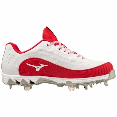 (Women) Mizuno 9-Spike 8 Low 'White Red' 320689-0010 Order (Women) Mizuno 9-Spike 8 Low 'White Red' 320689-0010