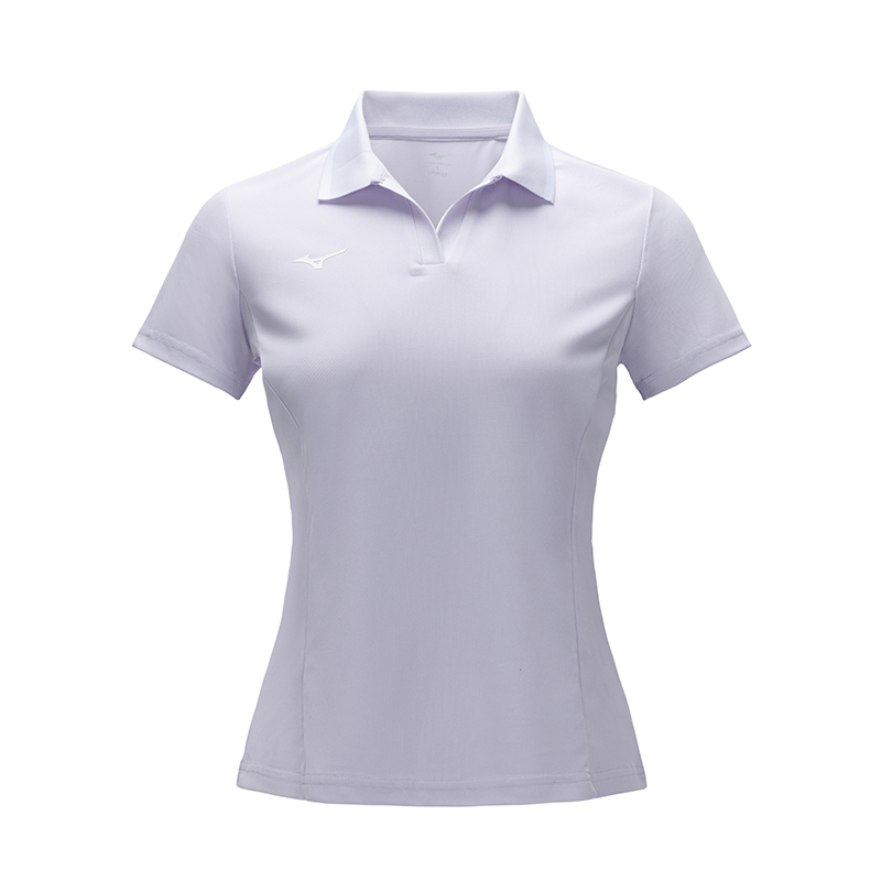 (Women) Mizuno Moisture-Wicking Breathable Slim Fit Polo Badminton Shirt C2CA52Z2