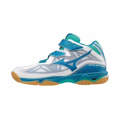 (W) Mizuno Wave Artemis 4 Mid 'White Green Blue'