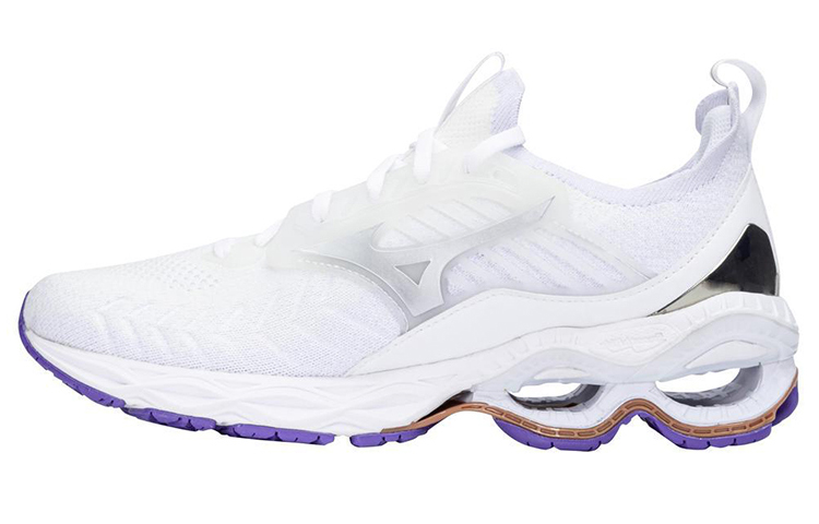 (Women) Mizuno Wave Creation 22 Waveknit 'White Comfort Breathable Running' J1GD213367