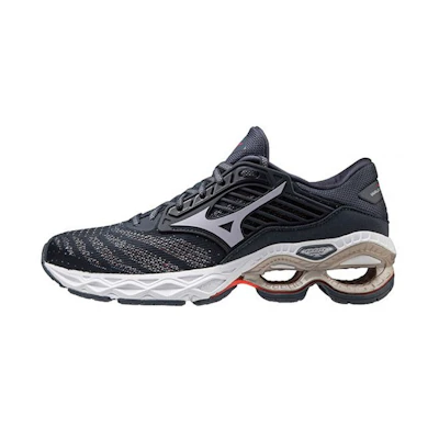 (W) Mizuno Wave Creation Low-Top Running 'Black White'