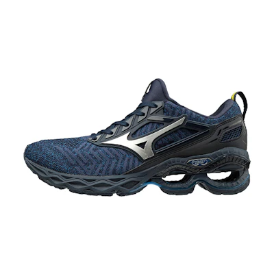 (W) Mizuno Wave Creation Waveknit 'Black Deep Blue'