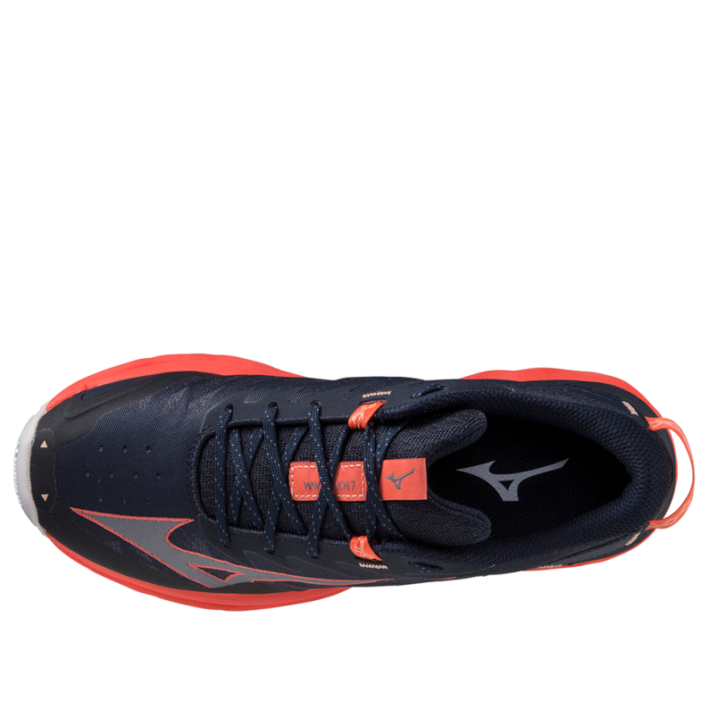 Lookbook (W) 미즈노 웨이브 다이치 7 블랙레드 (Mizuno Waveu Daichi 7 Beullaekredeu) J1GK227171