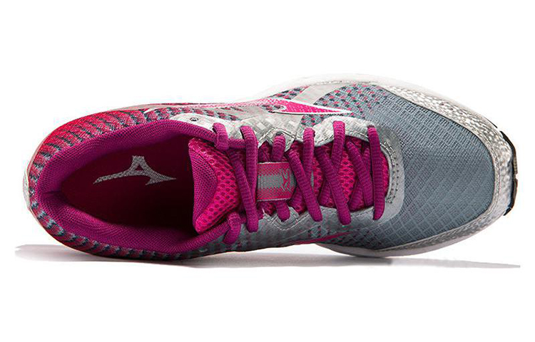 Lookbook Mizuno Wave升降浪 外航耐磨跑步鞋 女款 銀玫紅白