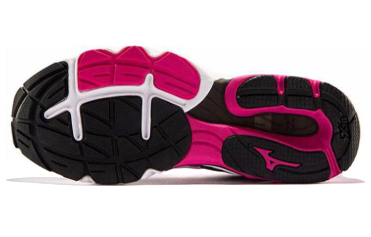 Shop Mizuno Wave升降浪 外航耐磨跑步鞋 女款 銀玫紅白