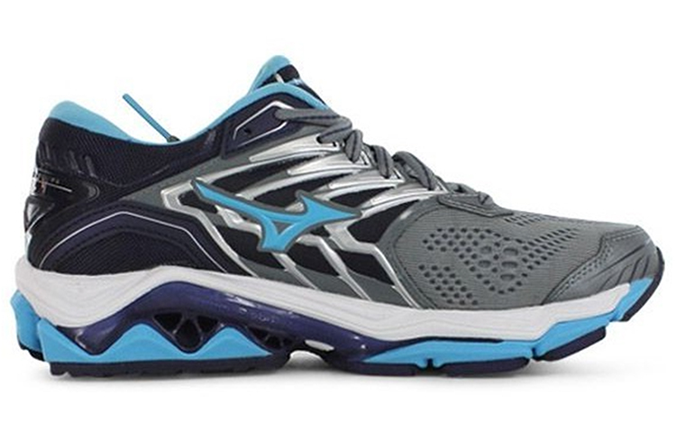 Order (W) 미즈노 웨이브 호라이즌 2 블랙/블루 (Mizuno Wave Horizon 2 Black/Blue) J1GD182623