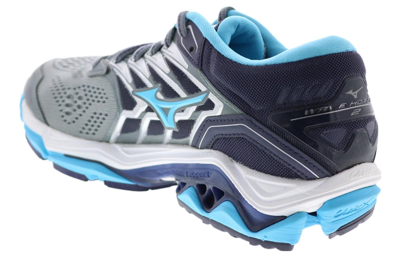 Lookbook (W) 미즈노 웨이브 호라이즌 2 블랙/블루 (Mizuno Wave Horizon 2 Black/Blue) J1GD182623