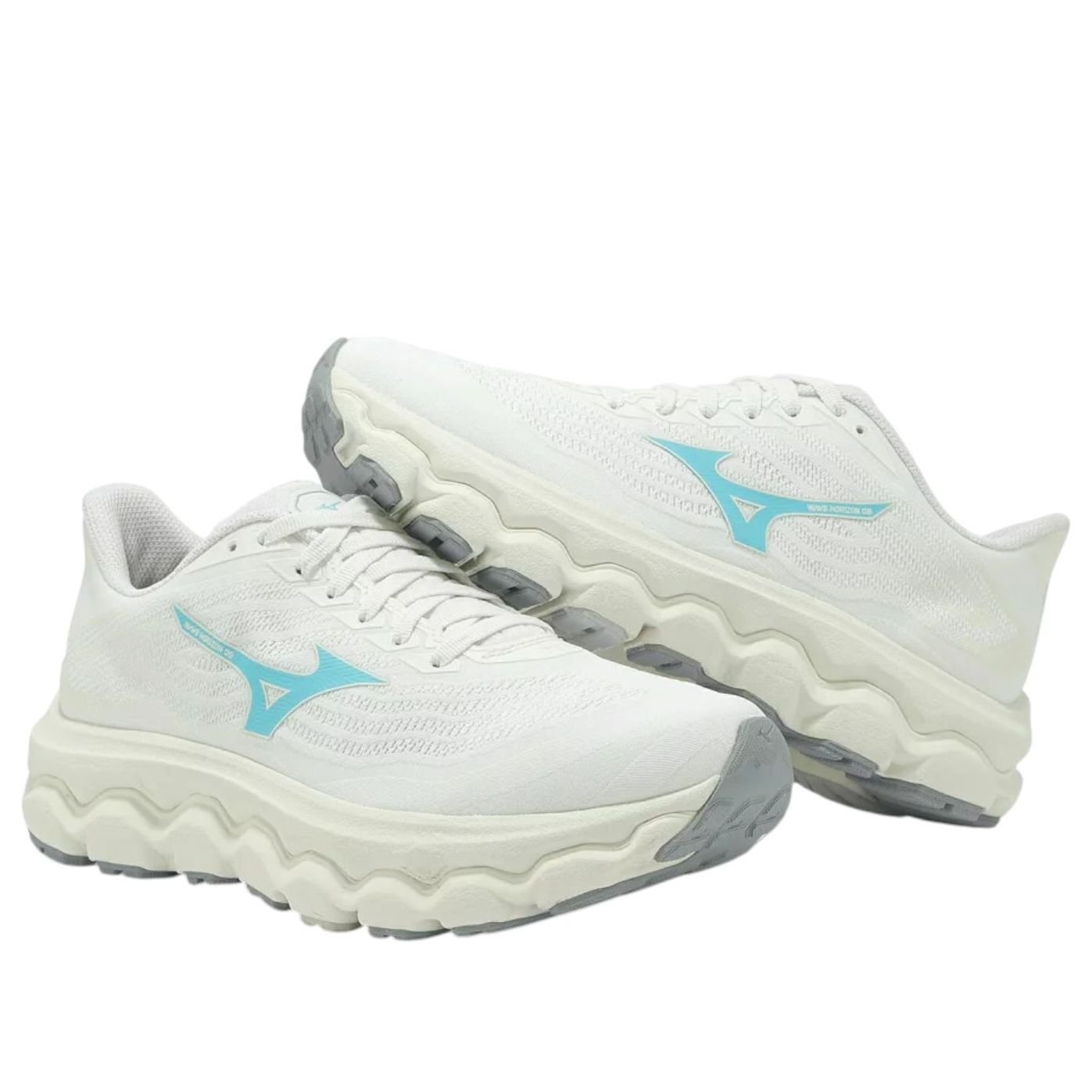 Lookbook (W) 미즈노 웨이브 호라이즌 8 슈퍼 와이드 ''베이지 그레이'' J1GD253172