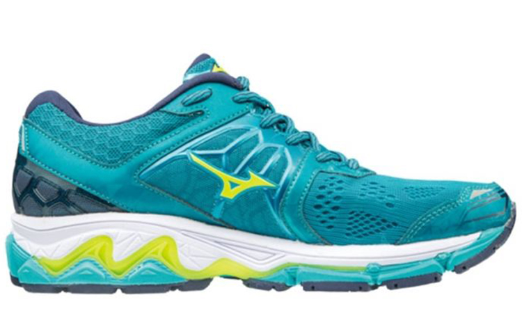 Order 美津濃 Wave Horizon 低幫耐磨跑步鞋 女款 藍黃