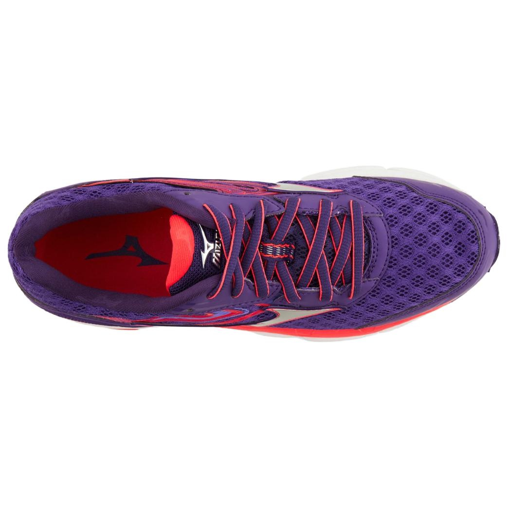 Shop Mizuno Wave Inspire 12 減震防滑耐磨 低筒 跑步鞋 女款 紫白