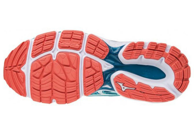 Shop Mizuno Wave Inspire 14 低筒耐磨跑步鞋 女款 藍白