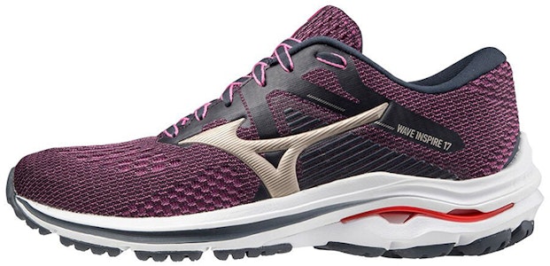美津濃 Wave Inspire 17 防滑耐磨 低幫專業跑步鞋 女款 紫黑 Buy 美津濃 Wave Inspire 17 防滑耐磨 低幫專業跑步鞋 女款 紫黑