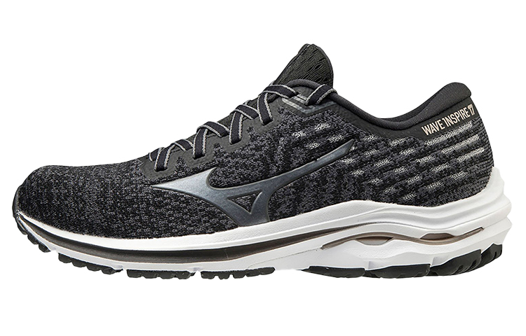 (Women) Mizuno Wave Inspire 17 Waveknit 'Black White' J1GD211342