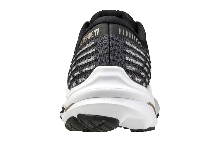 Shop (Women) Mizuno Wave Inspire 17 Waveknit 'Black White' J1GD211342