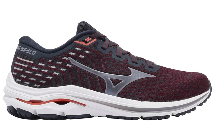 Order (W) Mizuno Wave Inspire 17 Waveknit Large ''Rouge Foncé'' J1GD212958