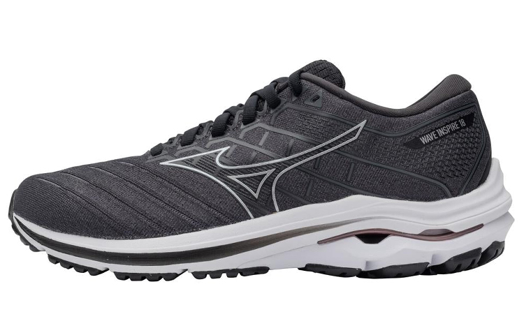 (Women) Mizuno Wave Inspire 18 Wide 'Black White'  J1GD224604