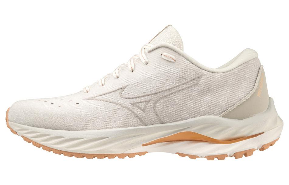 (Women) Mizuno Wave Inspire 19 2E Wide 'Snow White Ghost Grey'  J1GD232972