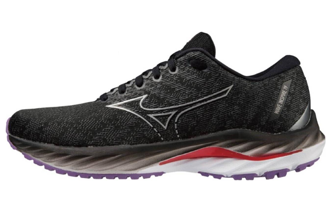 (Women) Mizuno Wave Inspire 19 Wide 'Black Bittersweet'  J1GD234622