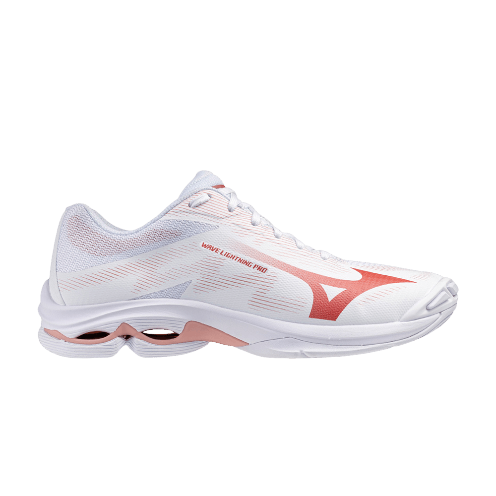 (Women) Mizuno Wave Lightning Pro 'White Pink' V1GC266073
