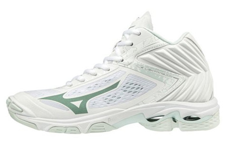 (Women) Mizuno Wave Lightning Z5 Mid 'White Green'  V1GC190599