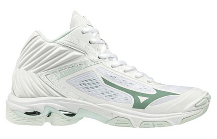 Order （女款）美津濃 Wave Lightning Z5 中筒‘白綠’ V1GC190599