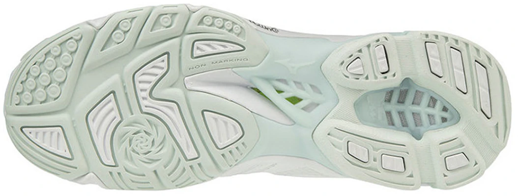 (W) Mizuno Wave Lightning Z5 Mid ''Wit Groen'' V1GC190599 Shop (W) Mizuno Wave Lightning Z5 Mid ''Wit Groen'' V1GC190599