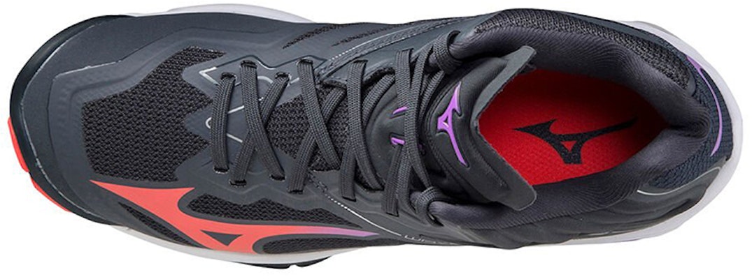 Mizuno Wave Lightning Z6 耐磨中筒排球鞋 女款 黑紅紫 Lookbook Mizuno Wave Lightning Z6 耐磨中筒排球鞋 女款 黑紅紫
