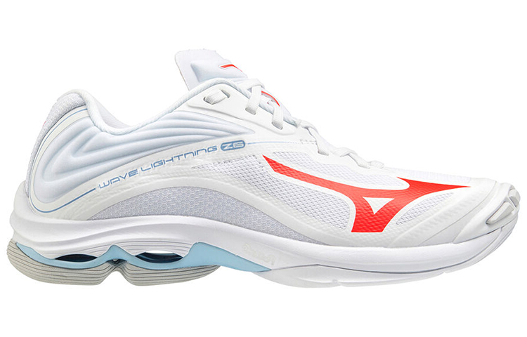 Order Mizuno Wave Lightning Z6 防滑耐磨排球鞋 女性款 白藍紅
