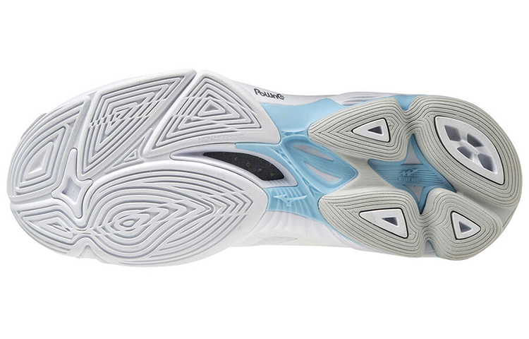 Shop Mizuno Wave Lightning Z6 防滑耐磨排球鞋 女性款 白藍紅