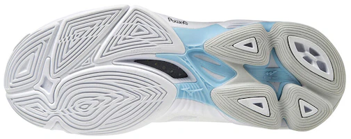 Shop Mizuno Wave Lightning Z6 防滑耐磨排球鞋 女性款 白藍紅