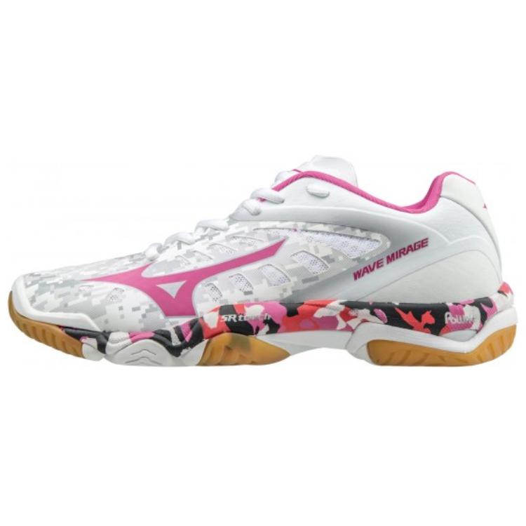 (Women) Mizuno Wave Mirage 'White Pink' X1GB169065