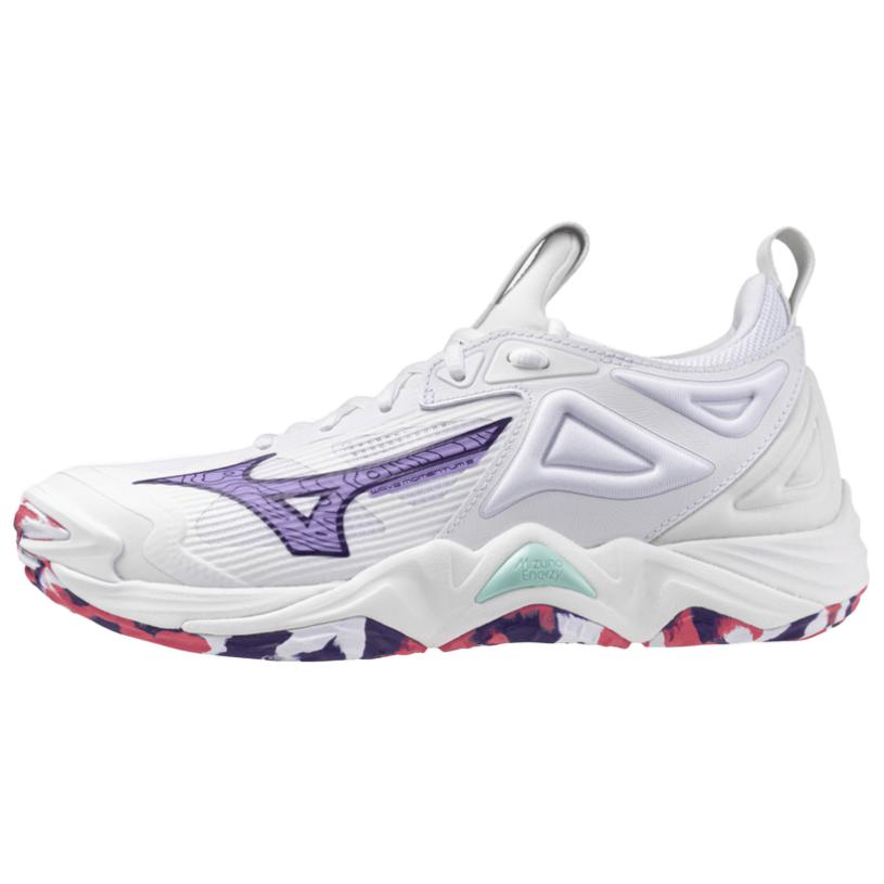 (Women) Mizuno Wave Momentum 3 White Low-Top Training Shoes - Comfortable & Durable. V1GC231220