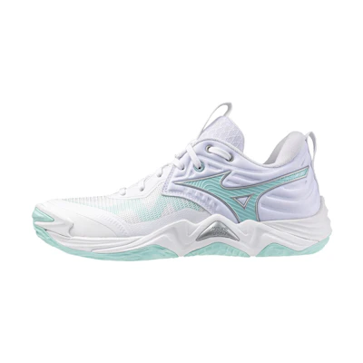 (W) Mizuno Wave Momentum Elite 'White Blue Tint'