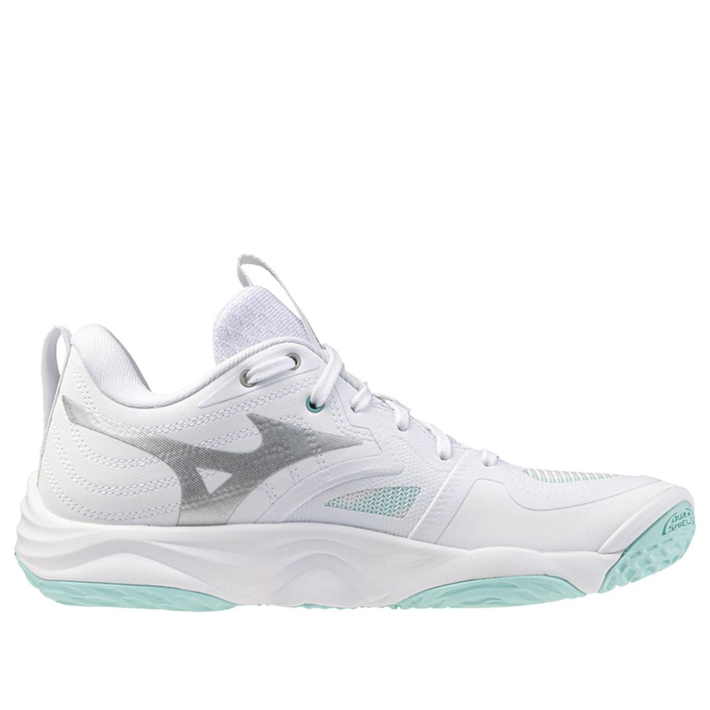 Lookbook (W) Mizuno Wave Momentum Elite ''Weiß Blau Schimmer'' V1GC251245