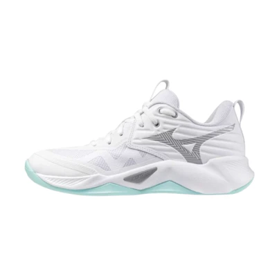 (W) Mizuno Wave Momentum Pro 'White Blue Tint'