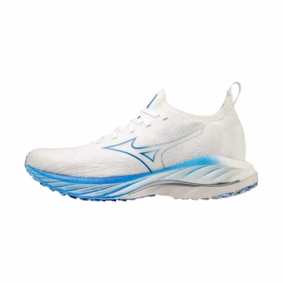(W) Mizuno Wave Neo Wind 'Undyed White Piece Blue'