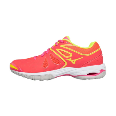 (W) Mizuno Wave Phantom Netball 'Coral White Pink'
