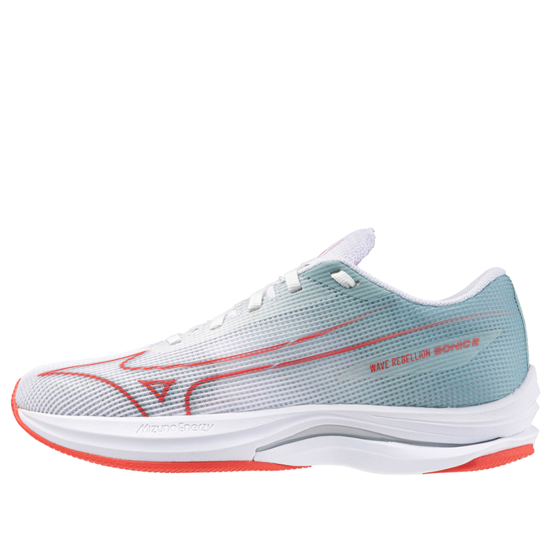 (Women) Mizuno Wave Rebellion Sonic 2 'White Cayenne Grey Mist' J1GD243021