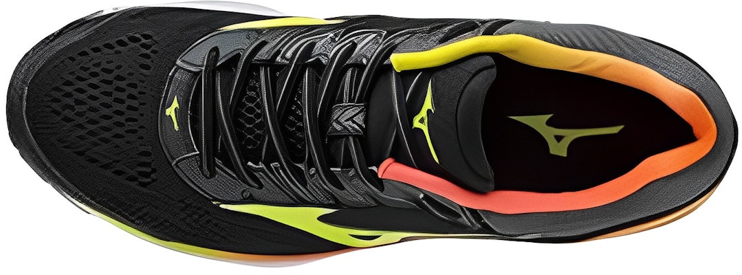 (W) Mizuno Wave Rider 21 'Negro Amarillo' J1GD180844 Lookbook (W) Mizuno Wave Rider 21 'Negro Amarillo' J1GD180844