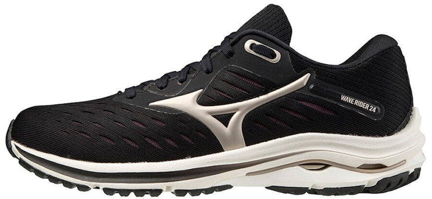 (Women) Mizuno Wave Rider 24 'Black Gold' J1GD200342 Buy (Women) Mizuno Wave Rider 24 'Black Gold' J1GD200342