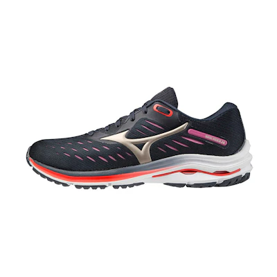(W) Mizuno Wave Rider 24 'Navy Red'