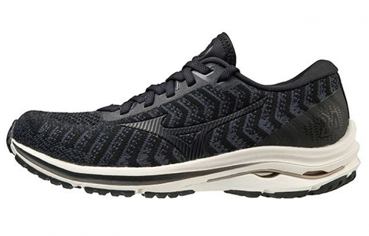 (Women) Mizuno Wave Rider 24 Waveknit 'Black Ivory'  J1GD207547